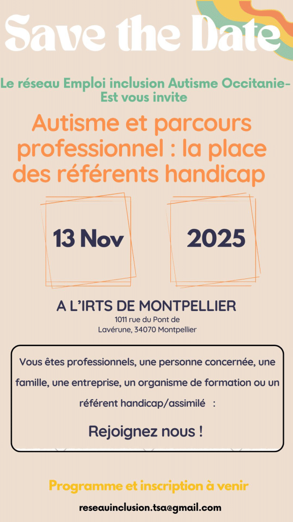 Affiche de la journée Emploi Inclusion Autisme