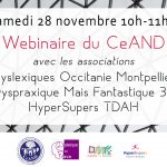 Cliquer pour voir le webinaire avec les associations TND du CeAND